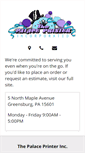 Mobile Screenshot of palaceprinter.com